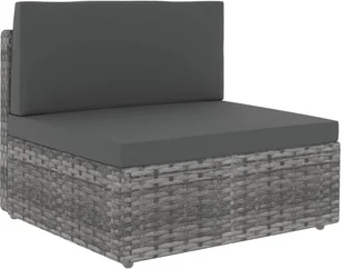 vidaXL 6 częściowy zestaw wypoczynkowy do ogrodu rattan PE szary 3054600 3054600 - Meble ogrodowe - miniaturka - grafika 7