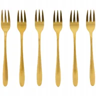 Widelce - Złote widelce widelczyki Excellent Houseware 6 szt - miniaturka - grafika 1