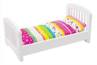 Akcesoria dla lalek - Goki drewniane łóżeczko z pościelą - miniaturka - grafika 1