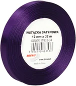 Pasmanteria - Brewis Wstążka dekoracyjna satynowa 12mm/32m fioletowa 34 - miniaturka - grafika 1
