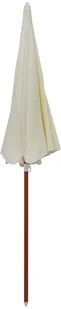 vidaXL Parasol na stalowym słupku, 240 cm, piaskowy vidaXL - Parasole ogrodowe - miniaturka - grafika 4