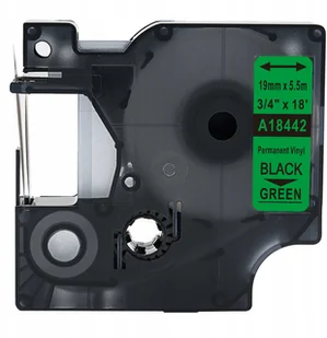 DYMO strefadrukarek.pl Taśma 18442 winylowa 19mm x 5.5m zielona czarny nadruk - zamiennik | OSZCZĘDZAJ DO 80% - ZADZWOŃ! 730811399 PROMOCJA! RH-18442 - Dodatki do drukarek i skanerów - miniaturka - grafika 5