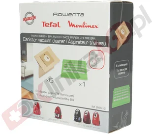 Rowenta Tefal Moulinex HEPA torba papier i filtr ZR004101 - Akcesoria do odkurzaczy - miniaturka - grafika 3