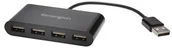 Huby USB - Kensington USB 2.0 4-Port Hub USB hub - 4 - Czarny K39120EU - miniaturka - grafika 1