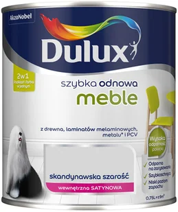 Farba Dulux Szybka Odnowa Meble0,75L Szarość Skan. - Farby zewnętrzne - miniaturka - grafika 2