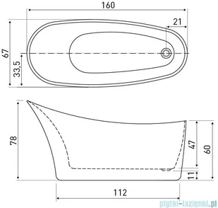 Novoterm Maya 160x67 cm biały - Wanny - miniaturka - grafika 2