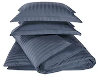 Pościel dla dzieci - De Witte Lietaer Pościel de Witte lietaer zygo Indigo poszewka na kołdrę + 2 poszewki na poduszkę z kierownicy czesana bawełna Niebieski granatowy 240 x 220 cm Parure Zygo Indigo/Bleu foncé 240 - miniaturka - grafika 1