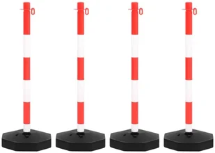 vidaXL Zestaw słupków z 10-metrowym, plastikowym łańcuchem 150954 - Wyposażenie miejsc publicznych - miniaturka - grafika 2