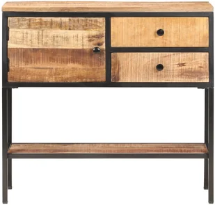 vidaXL Szafka, 85x30x80 cm, surowe drewno mango 320486 - Szafki do salonu - miniaturka - grafika 7