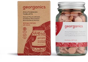 GEORGANICS Georganics, Naturalne tabletki do płukania jamy ustnej, Eucalyptus, 180 tabletek - Płyny do płukania jamy ustnej - miniaturka - grafika 2