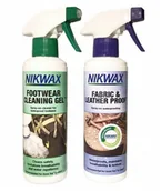 Środki do obuwia i ubrań - Nikwax Zestaw Tkanina Skóra i Żel do obuwia 300 ml - miniaturka - grafika 1