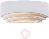 Lampy ścienne - LINDBY Lampa ścienna Azriel gips biała półokrągła 3-stop. - miniaturka - grafika 1