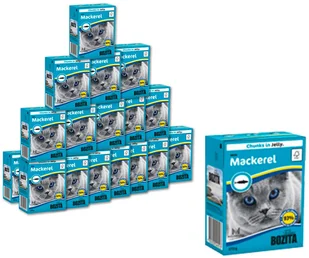 Bozita CAT Kartonik 370g kawałki w galaretce z makrelą - Mokra karma dla kotów - miniaturka - grafika 6