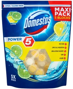 Domestos Power 5 Koszyk do WC Ocean Maxi Pack 5 x 55 g (86644796) - Środki do WC - miniaturka - grafika 2
