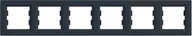 Klawisze i ramki - Schneider Asfora ramka 6-krotna pozioma antracyt EPH5800671 - miniaturka - grafika 1