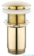 Korki do umywalek - Oltens Rovde korek do umywalki klik klak okrągły bez przelewu G1 1/4 złoty 05200800 - miniaturka - grafika 1