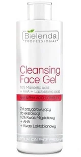 Bielenda Professional Cleansing Face Gel 10% Mandelic Acid + AHA + Lactobionic Acid żel przygotowujący do eksfoliacji 200g - Żele do mycia twarzy - miniaturka - grafika 6