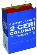 Świece - Cereria di Giorgio risth świece bryłowe, wosk, czerwony, 7 x 7 x 20 cm, 2 sztuki 56204_14 - miniaturka - grafika 1