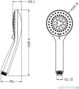 Omnires Yosemite słuchawka prysznicowa 5-funkcyjna chrom Yosemite-RCR - Słuchawki prysznicowe - miniaturka - grafika 2