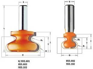 CMT FREZ KSZTAŁTOWY DO UCHWYTÓW DREWNIANYCH 955.103.11 - Frezy - miniaturka - grafika 2
