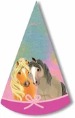 Urodziny dziecka - Amscan Czapeczki papierowe Koniki - 8 szt. 9911594 - miniaturka - grafika 1