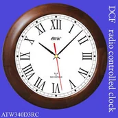 Zegary - Atrix Duży zegar drewniany sterowany radiowo #3 ATW340RC3 - miniaturka - grafika 1