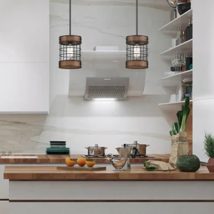 WESTINGHOUSE Langston lampa wisząca, stare drewno - Lampy sufitowe - miniaturka - grafika 2