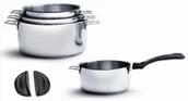 Garnki - De Buyer 3491.04 Twisty garnek do gotowania, 4 sztuki, 14/16/18/20 cm, 1 + 2 uchwyt trzonka moda 3491.04 - miniaturka - grafika 1