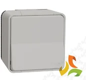 Wyłączniki światła i elektryczne - Schneider Electric MUREVA STYL Wyłącznik 1 pojedynczy schodowy IP55 biały MUR39021 MUR39021/SCH - miniaturka - grafika 1