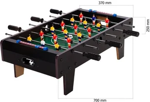 MAKSTOR.pl CZARNA MINI GRA PIŁKARZYKI 70x37x25 CM STÓŁ PIŁKARSKI 2006021 (20060210) - Piłkarzyki - miniaturka - grafika 2
