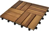 Podesty i deski tarasowe - vidaXL Płytki tarasowe 30xcm z drewna akacji w zestawie - miniaturka - grafika 1