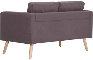 vidaXL vidaXL Sofa 2-osobowa, tapicerowana tkaniną, taupe - Sofy i kanapy - miniaturka - grafika 5