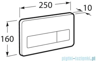 Roca Duplo One PL3 przycisk spłukujący podwójny antywandal Inox A890197004 - Spłuczki Roca Duplo One PL3 przycisk spłukujący podwójny antywandal Inox A890197004 - Spłuczki - miniaturka - grafika 2