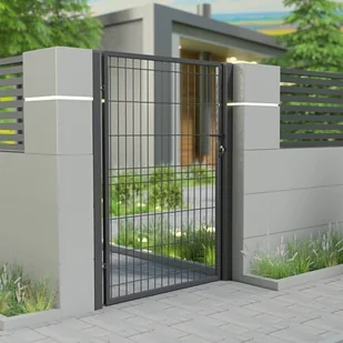 Furtka panelowa uniwersalna ze słupkami 1x 1,5 m antracyt WGFUR-T000479 - Akcesoria do ogrodzeń - miniaturka - grafika 2