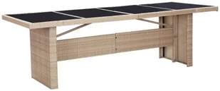 vidaXL 9 częściowy zestaw mebli ogrodowych z poduszkami rattan PE beżowy 46048 46048 - Meble ogrodowe - miniaturka - grafika 9