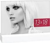 Ramki na zdjęcia - ZEP Ramka Dresda White 13x18 Acryl with woodstrip AQ657W - miniaturka - grafika 1