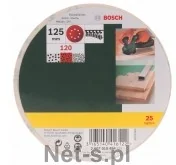 Bosch Zestaw arkuszy ciernych ziarnisto: 120 r. 125 mm 25 szt. - Materiały ścierne - miniaturka - grafika 2