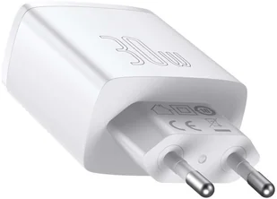Baseus Ładowarka  Ładowarka sieciowa Baseus Compact Quick Charger 2xUSB USB-C PD 3A 30W biała BSU2896WHT - Akcesoria do tabletów i e-booków - miniaturka - grafika 6