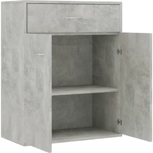 vidaXL Szafka, betonowa szarość, 60 x 30 x 75 cm, płyta wiórowa - Komody - miniaturka - grafika 7