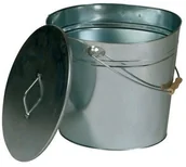 Akcesoria kominkowe - Lienbacher pojemnik na popiół z pokrywką owalny 15 l - miniaturka - grafika 1