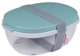 Mepal Lunch Box Plastikowy Dwukomorowy Z Pojemnikiem Na Sos Mepal Salad Miętowy 1,9 L - Lunch boxy - miniaturka - grafika 3