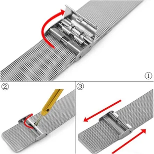 Strado Pasek stalowy do Amazfit BIP/GTS/GTR 42mm (Srebrny) DNPASSTLAB42.SILVER - Akcesoria do smartwatchy - miniaturka - grafika 4
