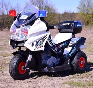 Super-Toys MEGA WIELKI MOTOR HERO Z DŹWIĘKAMI NA POMPOWANYCH KOŁACH NOWOŚĆ / 8815 12 V CH-8815-AIR-BIAŁY - Pojazdy elektryczne dla dzieci - miniaturka - grafika 14