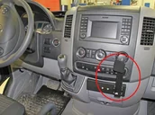 Uchwyty samochodowe do telefonów - Brodit Ab Bardzo mocny, bezinwazyjny wspornik montażowy do Volkswagen Crafter 07-17 213491. - miniaturka - grafika 1