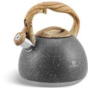 Czajniki na gaz - Edenberg Czajnik stalowy EB 8801 na gaz z gwizdkiem 3 L szary marmur EB 8801 szary - miniaturka - grafika 1