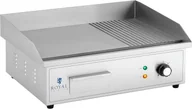 Piece, kotły  i płyty grzejne gastronomiczne - Royal Catering Płyta grillowa 548 x 350 mm gładka i ryflowana 3000 W RCPG42-M - miniaturka - grafika 1