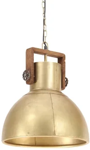 VidaXL Industrialna lampa wisząca, 25 W, mosiężna, okrągła, 40 cm, E27 320532 - Lampy sufitowe - miniaturka - grafika 3