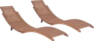 vidaXL Składane leżaki, 2 szt., lite drewno tekowe 3073170 - Leżaki ogrodowe - miniaturka - grafika 13