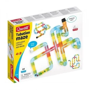 Quercetti Tubation maze, zestaw konstrukcyjny - Tory, garaże, parkingi - miniaturka - grafika 2