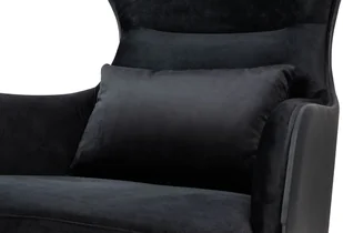 Fotel biurowy, krzesło biurowe King Home Fotel HAMPTON VELVET czarny ekoskóra czarna złota podstawa MSE011000304.E43V41 - Fotele i krzesła biurowe - miniaturka - grafika 7